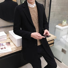 Load image into Gallery viewer, New Winter Woolen Coat Men Leisure Long Sections Woolen Coats